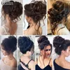 Synthetic Wigs Chorliss Synthetic Claw Chignon Women Messy Curly Fluffy Hair Bun Clip In Ponytail Hair Natural False Hairpieces 240328 240327