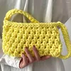 Totes 2323 Sac tricoté pour femmes 2024 Sacs à main de luxe Designer Filles Mignon Coton Corde Crochet Sacs à main à la main Sacs à bandoulière d'été