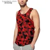 Erkek Tank Tops Camo tankları Mens Yaz Kolsuz Egzersiz Fitness Rahat Yelek 3D Camo Baskılı Spor Spor Salonu Çalışan Adam Tankları Artı 6XL L240319