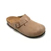 Hommes Femmes Designer Pantoufle Diapositives Sandales En Daim Souple En Cuir Taupe Moka Blanc Rose Hommes Éraflures Plate-forme Extérieure Pantoufles taille 36-45