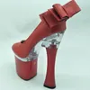 Dress Shoes LAIJIANJINXIA 18CM/7inches PU Upper Fashion Sexy Exotic High Heel Platform Party Women Pumps Pole Dance D124