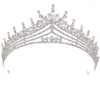 Pinces à cheveux couronne en cristal pour femmes, accessoires de coiffure, vêtements de fiançailles, diadèmes et couronnes tendance faits à la main, cadeau AN014