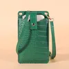 Shoulder Bags Crocodile Pattern Messenger Bag Women PU Leather Mini Cellphone Crossbody Fashion Lady Handbag Shopping Purse