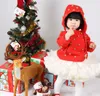 Ragazze di Natale pullover lavorato a maglia bambini pompe applique maglione a maniche lunghe top con cappello da elfo 2 pezzi set vestiti da principessa per bambini di Natale Z5270