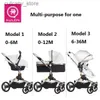 Kinderwagens # Snelle gratis verzending Aulon PU lederen kinderwagen 3 in 1 2in1 kinderwagen Nieuwe kinderwagen op 2021 pak voor pasgeborenen tot 3 jaar L240319