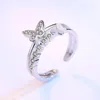 Cluster Rings Buyee 925 Sterling Silver Sweet Ring Finger Light Zircon Cute For Woman Girl Excellent Trend Jewelry Cricle