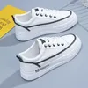 Casual Shoes Xiaobai 2024 Ladies Versatile Hollow Breathable Leather Surface Thick Sole Elevated Sneakers Women