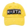 Berretto da baseball per uomo donna Cappello giallo da uomo Martin Strapback Berretto da baseball ricamato Cappello vintage anni '90 Cappello papà ricamato regolabile