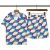 デザイナーの男性Tシャツセットプリントメンズカジュアルシャツと短いレディースルーズシルクシャツ高品質のティーサマーツアーメンTシャツM-3xl