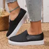 Scarpe casual Moda Sneakers Donna 2024 Ballerine Strass Bling Chic Stella brillante Cucito Suola spessa Slip On Platform