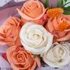 Dekorativa blommor tvål blomma bukett doftande romantiska valentiner dag gåva arrangemang bad för festbröllop