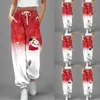 Women's Pants Wide Leg For Women Summer Ladies Casual Christmas Printed High Waist With Pocket Sports Athletic Clothes