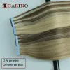 Förlängningar rak tejp i hårförlängningar Mänskligt hår framhäver ombre blond hud weft naturligt hårband ins förlängning för salong 2,5 g/st