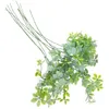 Flores decorativas 10 Uds decoración de plantas artificiales accesorios realistas combinación de hojas falsas plantas de novia de alambre simulado