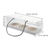 Take Out Containers 10 Pcs Packing Box Cookie Boxes Egg-yolk Puff Case Bakery Dessert Donut Transparent Cake Nylon Takeaway