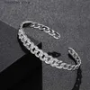 Charm Bracelets EWYA Real D Color 1cttw Full Moissanite Cuban Chain Bangle for Woman Party S925 Sterling Silver Diamond Link s L240319