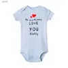 Rompers Me and Mummy Love You Daddy Baby Boys Girls Jumpsuit nyfödda baby spädbarnskläder Kort ärm Bodysuit Valentines Day GiftsC24319