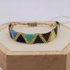 Strand Mosengkw Mode Kleurrijke Driehoek Miyuki Armband Handgemaakte Boho Geometrie Rijst Kraal Hand Sieraden