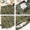 Army Green Short Cargo Spódnica Kobiety sznurka mini spódnice Mini spódnice Y2K Streetwear Big Pocket A-Line spódnice de Mujer 240319