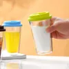 Verres à vin gobelet en verre robuste isolé avec couvercle en Silicone pour boissons tasse de voyage thé café lait Double paroi haute