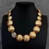 YYGEM HULTURED White Coin Keshi Pearl 16 mm-20 mm-26mm Naszyjnik szczotkowany z koralikami Trend Chokers Trend Biżuteria Modna 240305