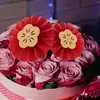 Decorative Figurines Chinese Year Ornaments Paper Fan Flower Wedding Decorations Fans