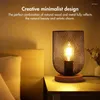 Table Lamps Retro Lamp Metal Cage Battery Operated LED Lantern Light With Wooden Base Decora Touch Bedside For Indoor Bedroom