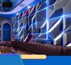 Wallpapers 3D Lighting Technology KTV Esports El Internet Bar Decoration Wall Mural Private Cinema Cool Geometric Wallpaper Water3345231