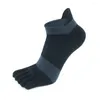 Men's Socks Cotton Five Finger Hosiery Comfortable Sports Toe Short Patchwork Men Striped Street