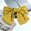 Dog Apparel 1/2PCS Convenient Retro Simple Japanese Adult Children's Satin Red Haircard Practical Fashion Oversized Black Bow Hairpin