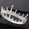 Tiaras Baroque Righestone Crystal Queen Crown Wedding Tiara Bridal Diadem Silver Color Headpiece Crown Party Mariage Accessoires de cheveux Y40319