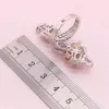 Sier Sets for Women Multi Color Zircon Earrings Bracelet Pendant Necklace Ring Wedding Jewelry