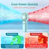 Electric Fans Mini USB Handheld Fan Portable Battery Power Supply Desktop Cooling With 3 Mode Base For Home Office Outdoor 10000MAh 240319