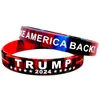 9 styles Trump 2024 Bracelet Silicon Party Favor America Flag Great Wristban 0417a