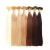 Extensions 28 30 pouces U Tip Extension de cheveux humains soyeux droite # 99J Blonde pré-collée kératine ongles fusion Extensions de cheveux cheveux vierges 1 g/s