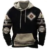 Sweat à capuche pour hommes, Vintage, Style Tribal, pull ample, veste décontractée, Streetwear, mode, hauts surdimensionnés, printemps automne