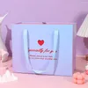 Bolsas de joyería Caja de regalo con cajón degradado con asa Exquisito portátil Día de la madre de San Valentín Festival de cumpleaños Presenta papel de embalaje