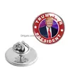Overige Feestelijke Feestartikelen 2024 Trump Kristalglas Kleding Broches Amerikaanse Verkiezing Metalen Badge Pins Drop Delivery Huis Tuin Dhczn