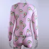 OMSJ Femmes Automne Vêtements De Nuit Pyjamas Drôle Fruits Imprimer Manches Longues Maigre Combinaison Courte Casual Mignon Noël Onesies Adulte 240306