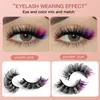 Nouveau 7 paires de maquillage de cils Doux et moelleux 8D Vison Faux Cils épais Main curl Vison Cils Couleur Artificielle Curvy Épais Curl Cils en gros