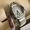 Designer watch 35mm 316 stainless steel material diamond ring mouth watch for diamond watch women Snake shaped watch