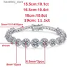 Bedelarmbanden PureNew Volledige Ronde 10.1-11.1ct Moissanite voor Vrouwen 925 Sterling Zilveren Ketting Topkwaliteit Dames Moissanite L240319