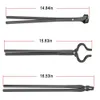 Tongs seti 3 adet Montajlı Bıçak Yapan Demirci Bladesmith Tools Anvil Forge