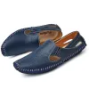 Sandali in pelle sandali designer scarpe da guida di grandi dimensioni maschile pannelli sandali in pelle maschio estate casual sandali 239