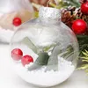 Party-Dekoration, 16 Stück, Weihnachtsbaum-Anhänger, Hohlkugel-Ornament, DIY, durchsichtige Weihnachtsornamente