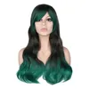 Parrucche sintetiche Parrucche Cosplay Arcobaleno Parrucca sintetica colorata per capelli lunghi ricci Parrucche per feste da donna Parrucche ad alta temperatura 240328 240327