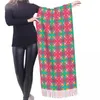 Foulards Motif multicolore dans le style arabe Écharpe Wrap Femmes Long Hiver Chaud Gland Châle Unisexe Mode Luxe Polyvalent