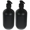 Liquid Soap Dispenser 2 Pcs 500ml Black Matte Shampoo Shower Gel Lotion Empty Bottle 2pcs Pump The Pet Travel