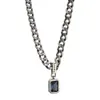 Diamond Inlaid Blue Zircon Necklace, Female Niche Design Sense, New Trend in