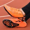 Sapatos novos homens rastrear sapatos de campo picos de treinamento unhas de treinamento sapatos de corrida ladacado profissional leve leve salfado impermeável salto em distância